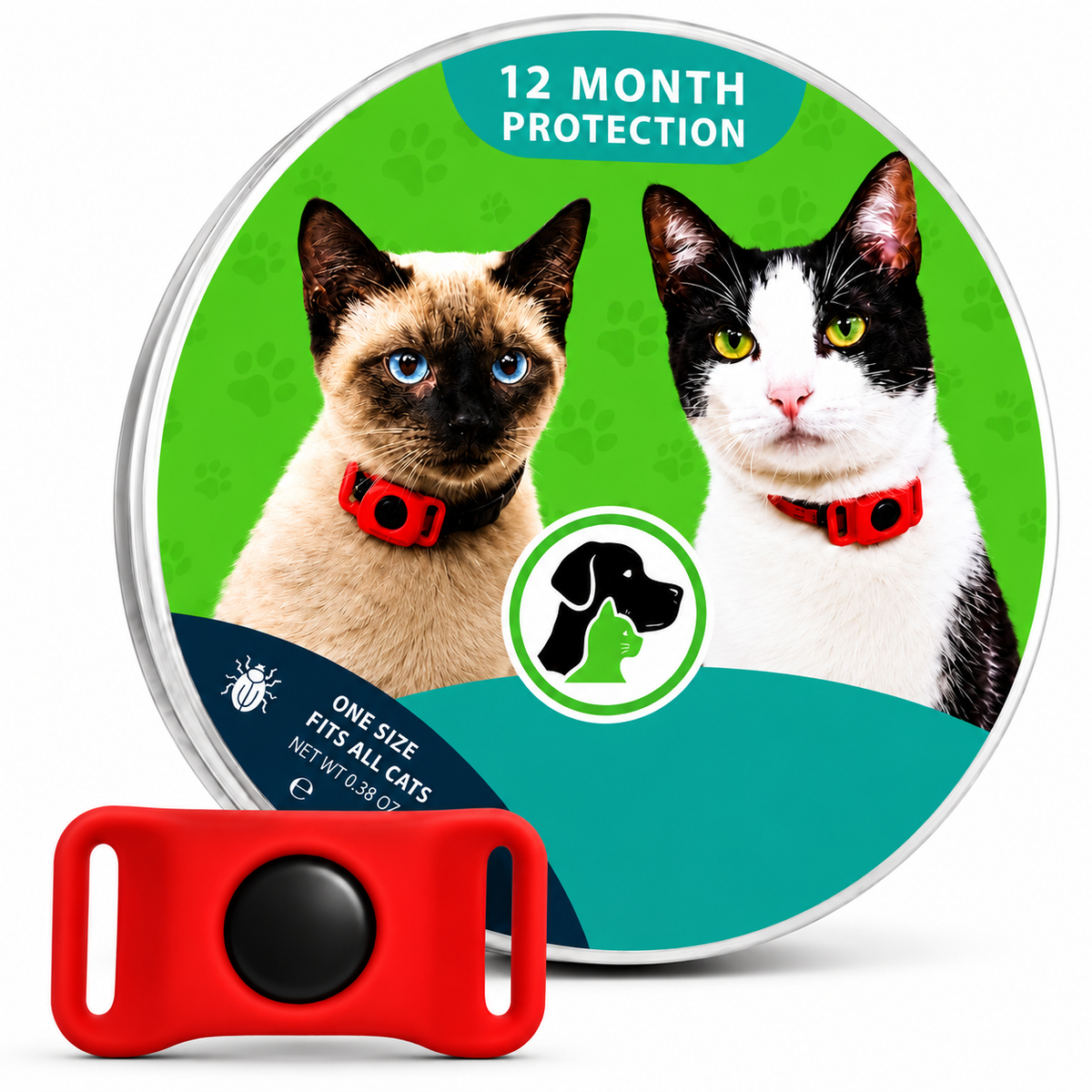 12 Months All Natural Flea and Tick Tags for Cats